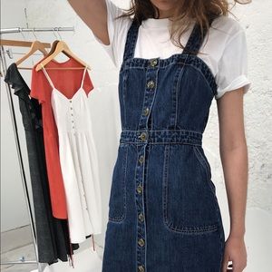 Button front jean dress